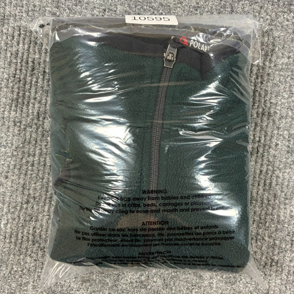 Eddie Bauer Polartec Mens Quarter Zip Fleece Pullover Size M Green Long Sleeve - Picture 8 of 8